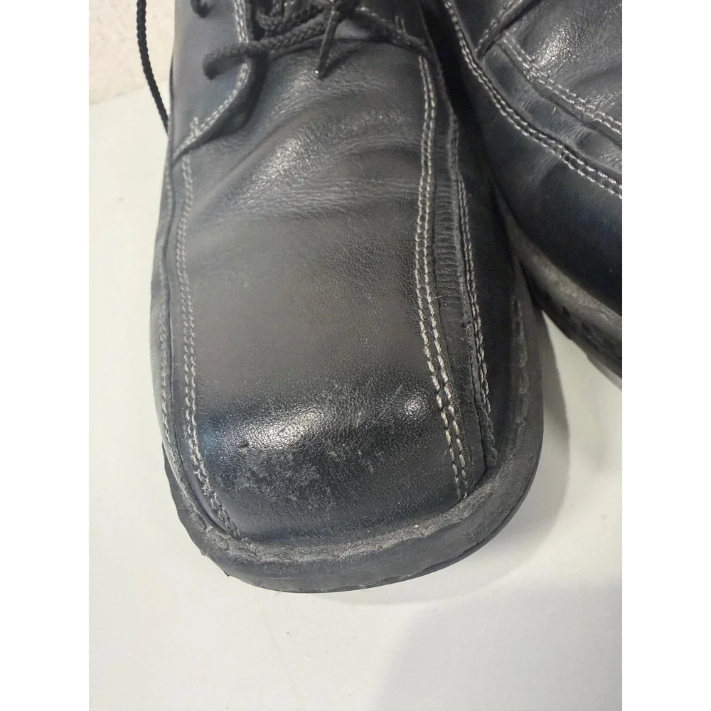 Dockers Mens Black Leather Oxford Square Toe Lace Up Dress Shoes 10.5M 90-29024
